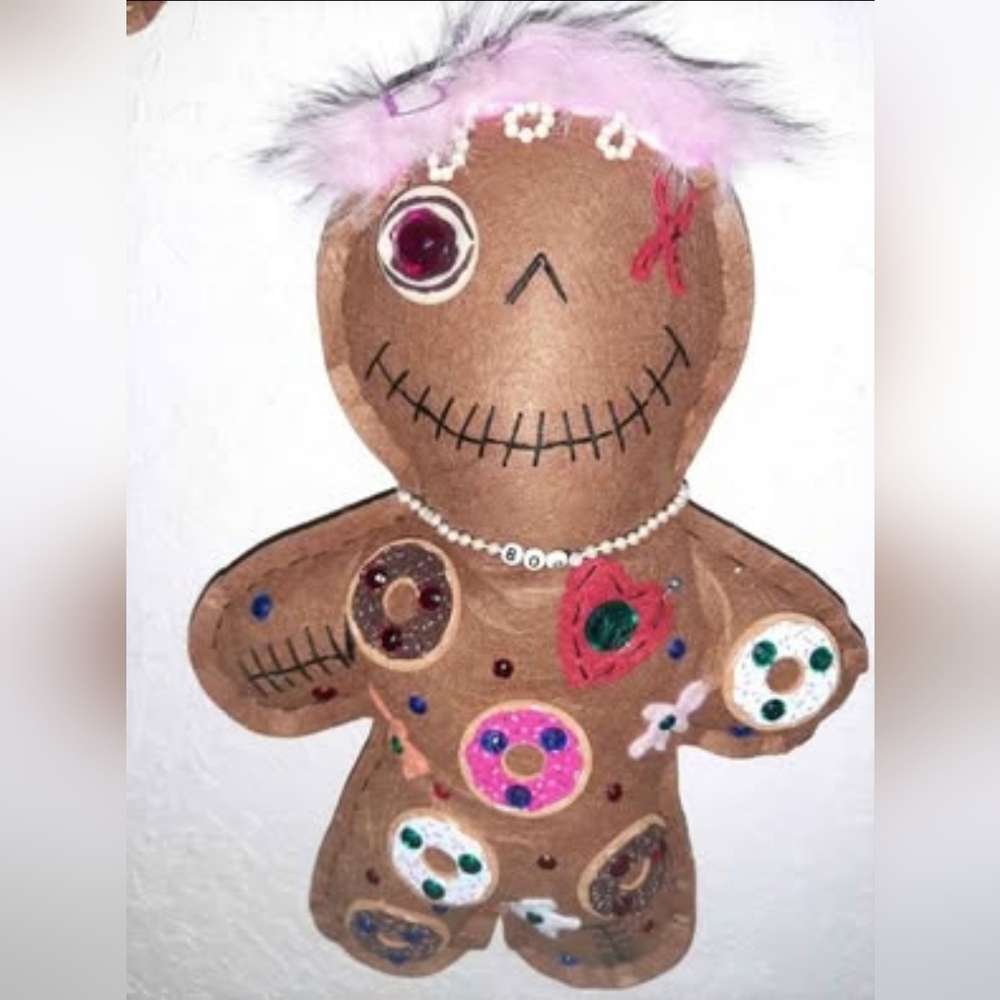 Custom Made Donut Themed Doo Doll approx 15" tall